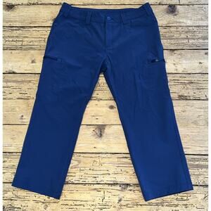Willit Women’s Size 4 Blue Fleece Zipper Pocket Button Up Pants NWOT